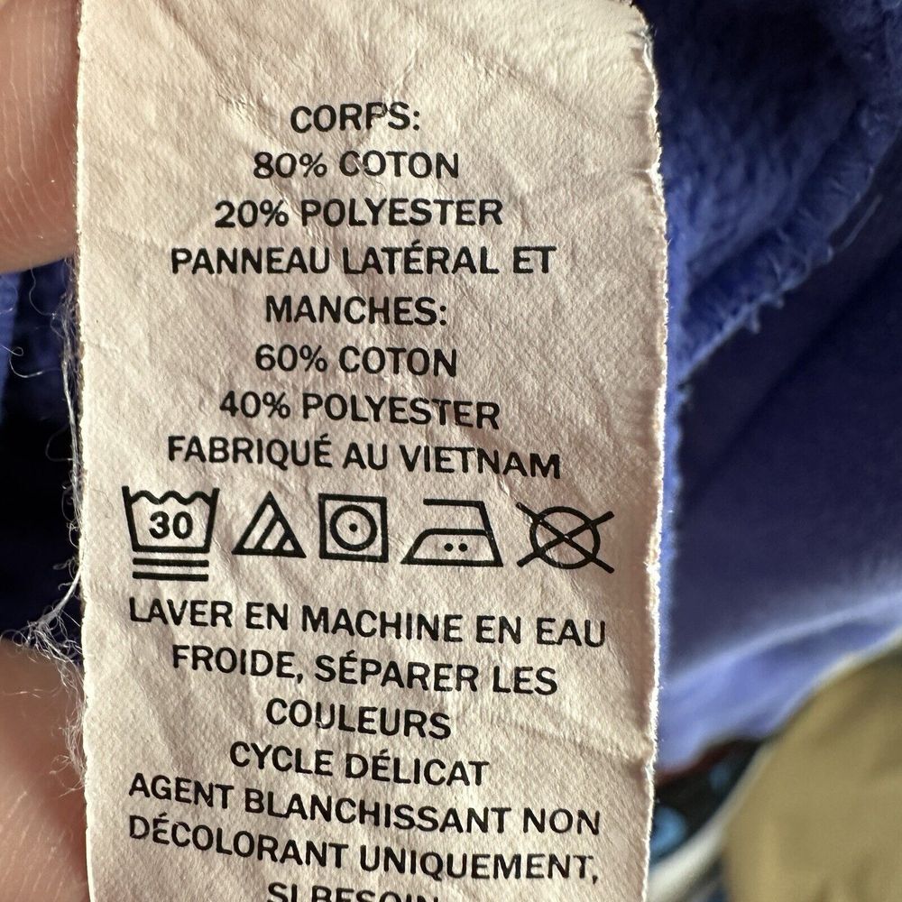 LL Bean Sweatshirt Womens XS Purple 1/4 Zip Pullover Quilted Kangaroo Pocket - Picture 6 of 10